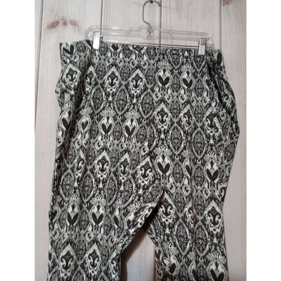 Roamans‎ Leggings Ladies 2x Black White - Picture 3 of 6